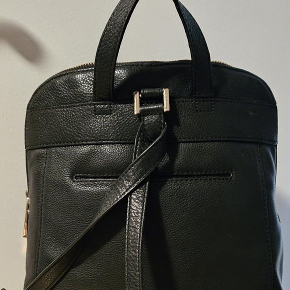 Michael Kors Leather Backpack Purse = Black with Gold Hardware - Picture 2 of 6